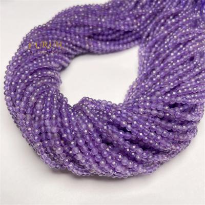 China Jewelry Desgin Wholesale Natural Amethyst Faceted Round Bead 2,3,4mm Small Purple Quartz Gemstone Loose Beads For Jewelry Making Bead Supplier for sale