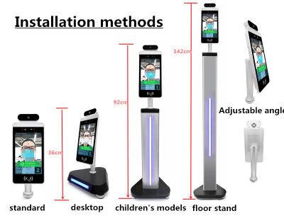 China Hot Selling Professional Non-contact Temperature Detection Face Recognition Thermometer and AI Face Recognition Tablet for Office Attendant System for sale