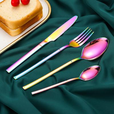 China Best Price Viable Flatware Set Dinnerware Set Dinner Knife Fork Tea Spoon Stainless Steel Cutlery Set for sale