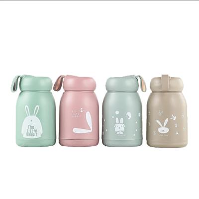 China Wholesale Cute Stocked Rabbit Pattern Student Water Glass Mug for sale