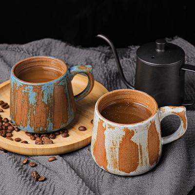 China Viable Retro Japanese Creative Ceramic Mug Stoneware Coffee Mug Milk Mug for sale