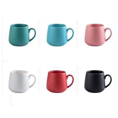 China Custom Viable Creative Solid Color Logo Milk Ceramic Coffee Mug Gift for sale