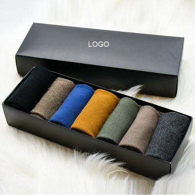 China Anti-Slip Customize Logo 80% Cotton Solid Color Women Crew Socks With Gift Box for sale