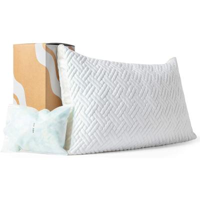 China Anti-Snore Cover 80% Pure Bamboo Foam with 20% Polyester Fill Adds Extra Softness Adjustable Shredded Memory Foam Pillow for sale