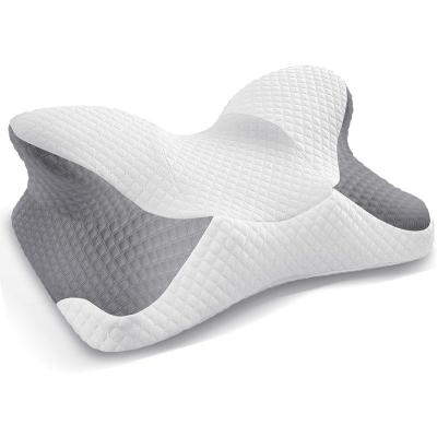 China Anti-Snore Ergonomic Cervical Orthopedic Neck Pillow For Sleeping Neck Support Bed Pillow Cutout Memory Foam Pillow for sale