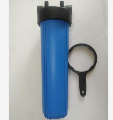 China Hotel 20inch bigblue filter housing blue color or clear color with 10inch O-ring water treatemrnt filter housing industrial RO plant for sale