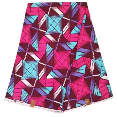 China New African Pattern Tear-resistant Pattern Cotton Printing Fabric MOQ Geometric Shapes 6 Yards Garment Printing Fabrics for sale