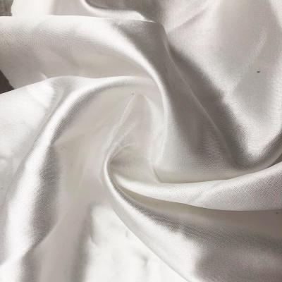 China Stretch White Polyester Satin Silk Fabric Shirt Dress 100% Polyester Printed Fabric For Clothes for sale