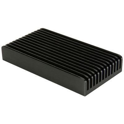 China Custom Aluminum Heatsink Profile Factory Extruded Black Anodized Flat Aluminum Heatsinks Extrusion Heatsinks for sale