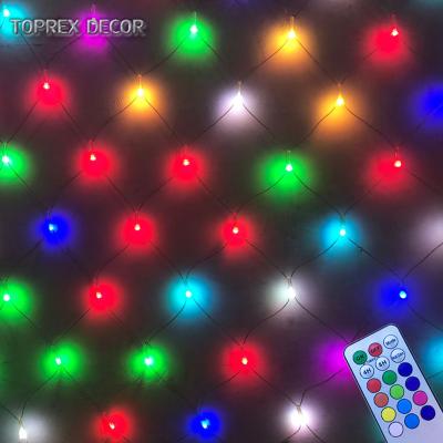 China With IP65 seven color high waterproof outdoor led synchronization digital smart curtain fishing dmx led net light for Christmas for sale