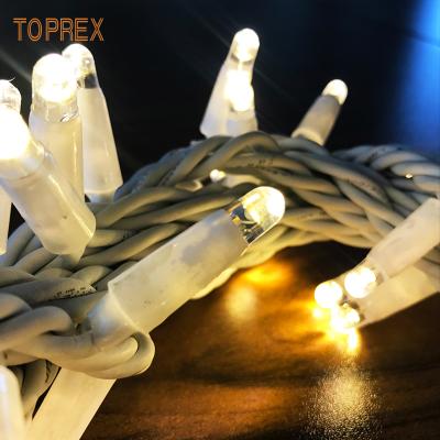 China Firmly Brightly 10m 100led Rubber Cable Led String Light Commercial Level Outdoor Led String Lights Ready To Ship for sale