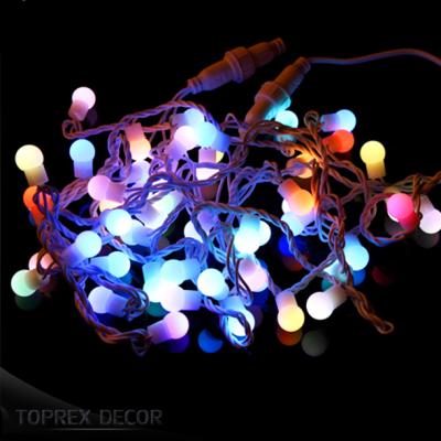 China Christmas DECOR 10m 100leds TOPREX Fairy String Lights Ping Pong Ornaments Ball Globe Connectable for sale