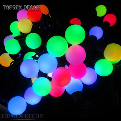 China Brightly Steady Color Ball Lanterns Christmas Decoration Slow Changing Balls 10m 100 Led String Light Outdoor for sale