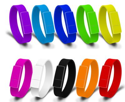 China Silicone Silicon Power USB Drive Flash Wristband 64gb 128gb 256gb OEM/ODM Factory Manufacture for sale