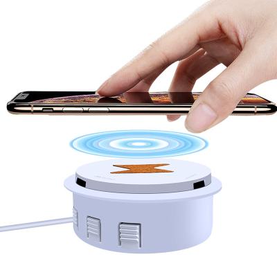 China Furniture Magnetic Portable 2021 Qi Wireless Charger Certificated Universal Office Desk Phone Imagination Wireless Charger for sale