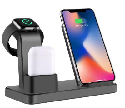 China UniversalÂ   3 in1 pen holder wireless charger QI certified wireless charger station phone holder with LED logo for sale