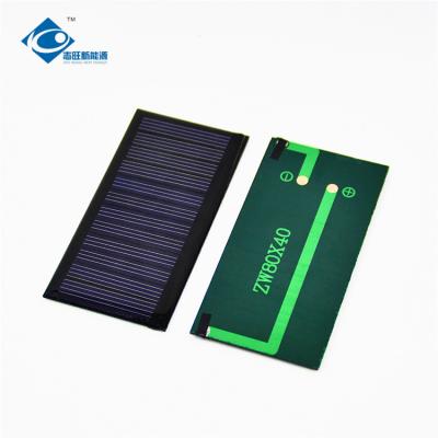 China 0.43W plaat die eco-waardig zonnepaneel zw-8040-6V cigs flexibel polyzonnepaneel 6V 15G vouwen Te koop