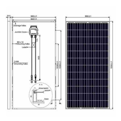 China 300W 36V verdunnen zonnepaneel van het film het poly kristallijne silicium voor draagbaar zonnegeneratorsysteem zw-300W Te koop