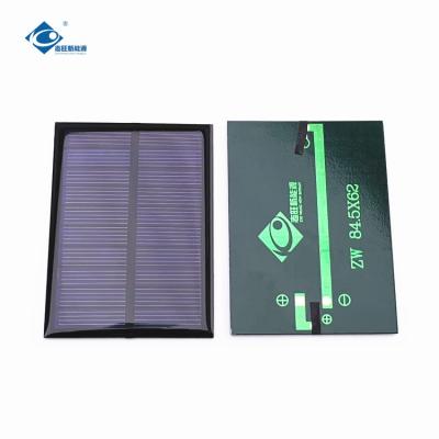 China 5V Customized Poly Mini Epoxy Solar Panel ZW-8456-2 Transparent 0.66W Poly Silicon PCB Solar Panel 0.13A for sale