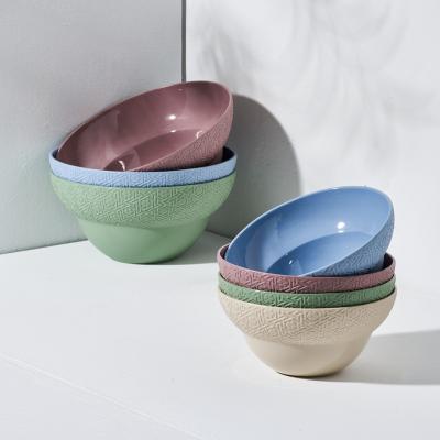 China Wholesale Viable Custom Creative Modern Decorative Bowls Cereal Salad Deep Ceramic Mixing Bowl for sale