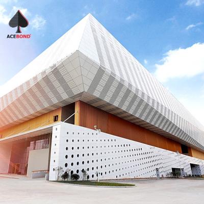 China Hotel ACEBOND Metal Siding Panel Perforated Wall Cladding Aluminum Perforated Panel for sale