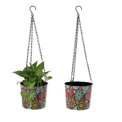 China Econo Modern Hanging Basket Flower Pot Flower Pots Wall Cheap Outdoor Planters Hanging Plants Flower Pots for sale