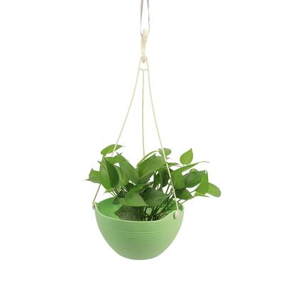 China New Econo Modern 10 Inch Round Home Decor Flower Pot Basket Durable Plastic Hanging Hot-Selling Wholesale for sale