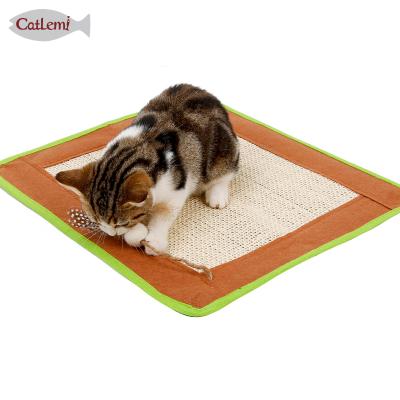 China Pet Play Mat Nature Felt Cat Scratcher Cardboard Viable Sisal Cat Scratcher Bed for sale