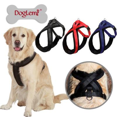 China Durable Soft Dog Harness Comfort Fleece Padded Large Dog Harness Dog Leash Harness for sale