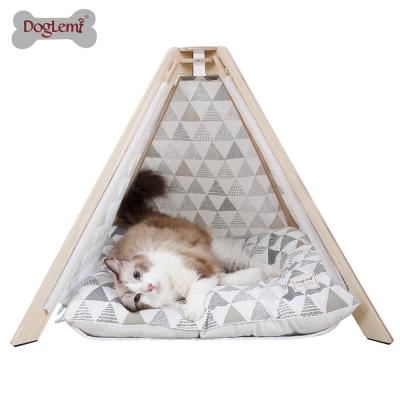 China Foldable And Washable Dog Bed Camping Dog House Viable Wooden Bed Camp for sale