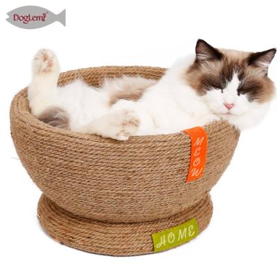 China Sustainable Supplies Nature Cat Scratcher Lounge China Cat Eco Cat Bed Canvas Rope for sale