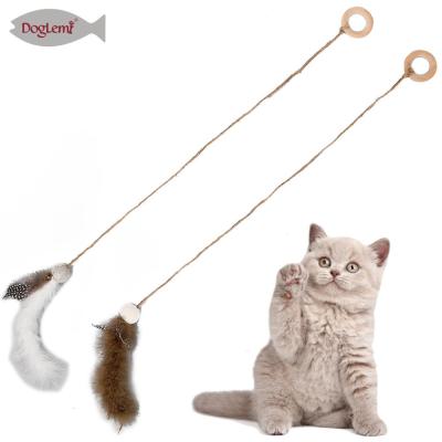 China Viable Ball of Cat Teaser Feather Cat Toy with Bell Cat Play Toy for sale