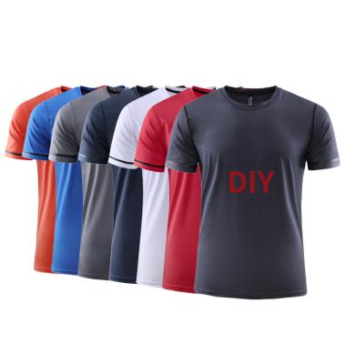 China Running Fitness Sports T-Shirt Shirt Marathon Gear Breathable Silk Dry Ice Short Sleeve Nylon Breathable Advertising Custom Printed L for sale