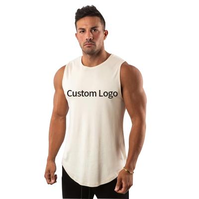 China QUICK DRY Mens Workout Tank Top Bodybuilding Muscle Cut Out T Shirt Gym Sleeveless Vest for sale