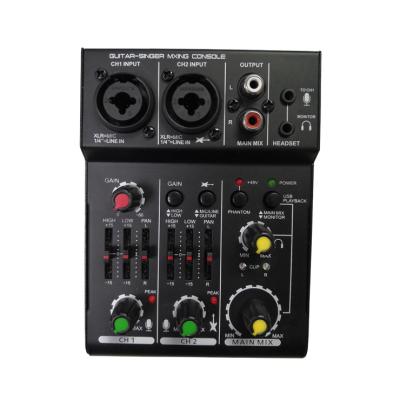 China Mini Mixer Q202USB Interface Metal USB Mixer 2021 USB Mixer Audio Interface for sale