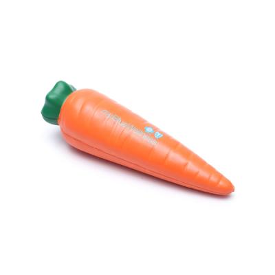 China Toy Custom Color Size Shape Soft Foam Carrot Memory Foam Sniffed Stress Ball For Kids for sale