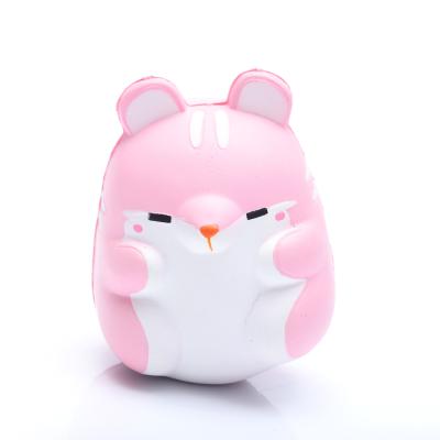 China Animal/Cake/Others PU Foam Pink Animal Mini Squishy Hamster Anti-Stress Ball for sale