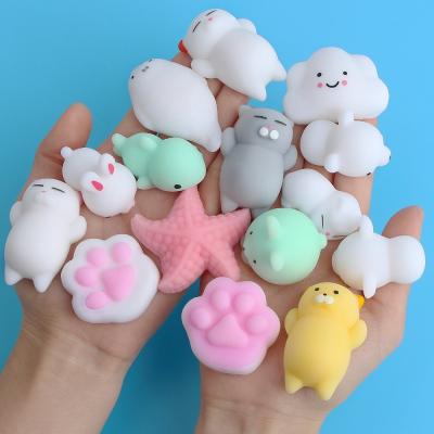 China Home Decoration Anti Stress Anxiety Kawaii Animal Toys Slow Rising Cute PU Mochi Ball for sale