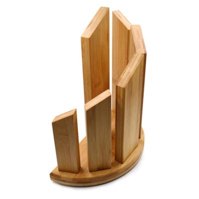 China Kitchen Disposable Bamboo Double Sided Magnetic Knife Block 12 Holds Wooden Knife for sale