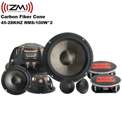 China Silk Fiber Component Car Audio Dome Tweeter Car Music System Diaphragm Speaker 3 Way 6.5