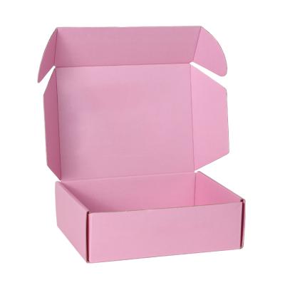 China Recyclable OEM Manufacturer Custom Paperboard Corrugated Packaging Boxes Customized Pink Mailer Boxes for sale