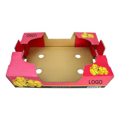 China Logo Printing Recyclable Cardboard Banana Recyclable Custom Packing Corrugated Shipping Cardboard Fruit Packing Box for sale