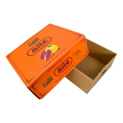 China Recyclable Custom Logo Printing Recyclable Cardboard Fruit Snack Storage Box Corrugated Box Fruit Packing Box for sale