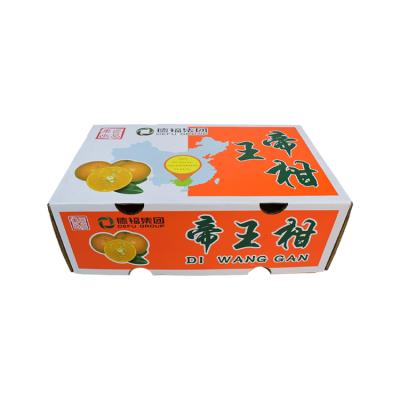 China Recyclable Factory Customized Rectangular Shipping Carton CitrusCardboard Corrugated Packaging Box Fruit Cardboard for sale