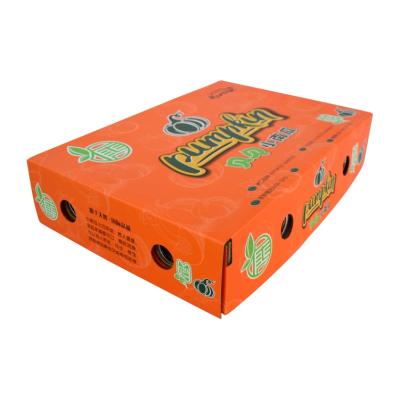 China Small Pumpkin Corrugated Paper Box Customization Recyclable Cardboard Packaging Cardboard Corrugated Orange Halloween Gift Box for sale