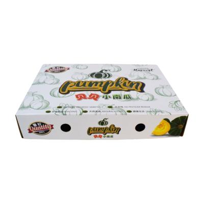 China Logo Printing Recyclable Cardboard Pumpkin Recyclable Custom Packing Corrugated Shipping Cardboard Fruit Packing Box Corrugated Box for sale