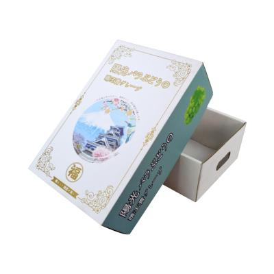 China Recyclable Factory Customized Rectangular White Corrugated Cardboard Box White Corrugated Shipping Boxes Fruit Packaging Paper Boxes for sale