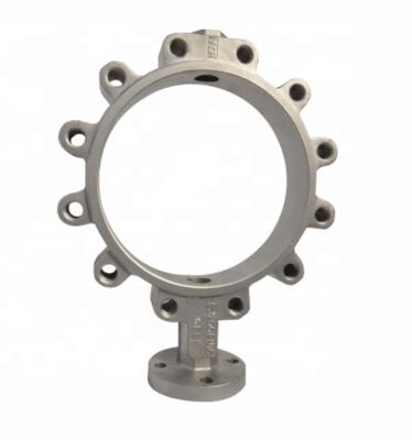 China Carbon Steel & stainless steel product butterfly valve body, butterfly valve components customized split body hook butterfly valve for water for sale