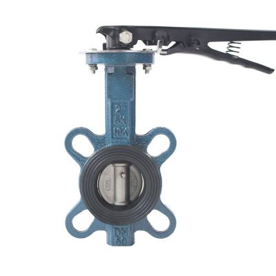 China General China OEM ODM manufacturer professional manual handle dn50 iron butterfly valve wafer wafer type for sale