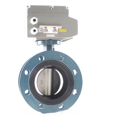 China General Iron Flange Valve Body Stainless Steel Malleable Valve Disc Electric Butterfly Valve for sale